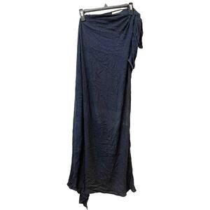 Savannah Morrow Sarong Mallorca Wrap Skirt XS Indigo Dark Blue NWOT